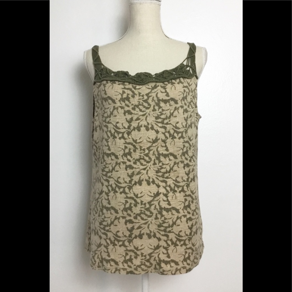 Ralph Lauren Jeans Co Tank Top Crochet Nec…